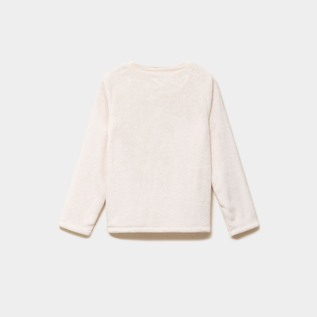 Ensemble pyjama brod&eacute; velours 2 pi&egrave;ces rose clair fille