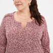 T-shirt manches 3/4 bordeaux femme grande taille