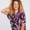 T-shirt à manches courtes noir femme