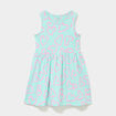 Robe patineuse sans manches coton bleu turquoise fille