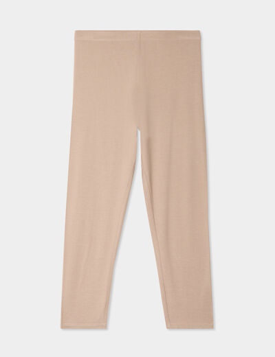 Legging élastiqué 7/8ème sable femme