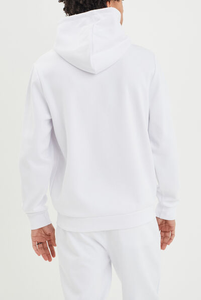 Sweat à capuche hoodie Liberto blanc homme