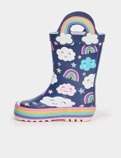 Bottes de pluie multicolore bébé fille