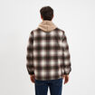 Surchemise 1 poche manches longues taupe homme
