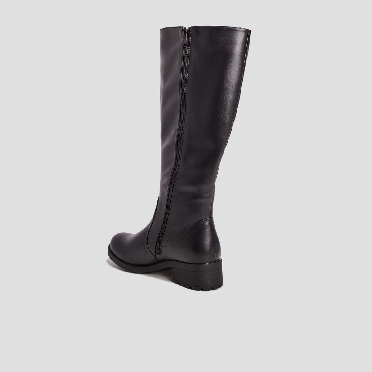 Bottes &agrave; talons carr&eacute;s noir femme