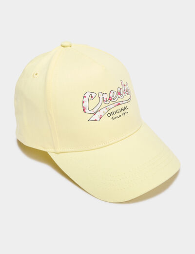 Casquette coton jaune clair fille