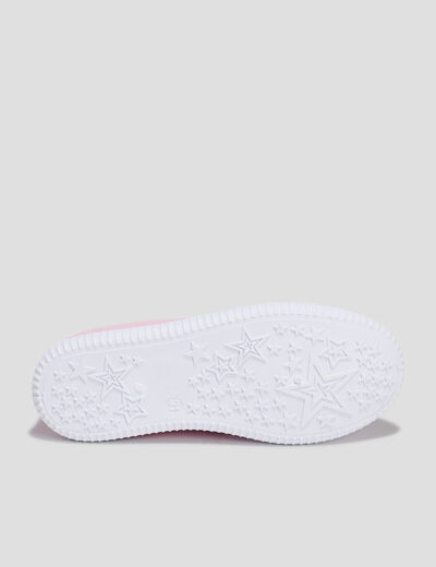 Babies en toile avec noeuds rose fille