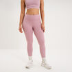 Legging de sport gainant taille haute mauve femme