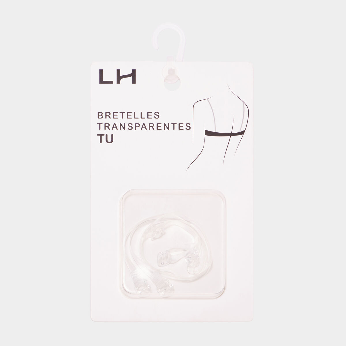 Bretelles transparentes soutien-gorge blanc femme