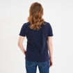 T-shirt manches courtes allaitement bleu marine femme maternit&eacute;