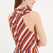 Robe longue encolure américaine ecru femme