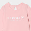 T-shirt manches longues coton rose clair bébé fille
