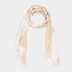 Foulard &agrave; franges sable femme
