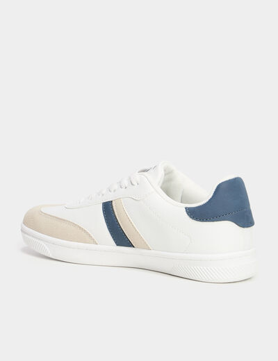 Tennis basses à lacets blanc garçon