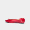 Ballerines vernies avec noeud rouge femme