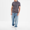 Polo manches courtes 1 poche coton gris foncé homme