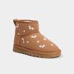 Boots fourr&eacute;es brod&eacute;es sable fille