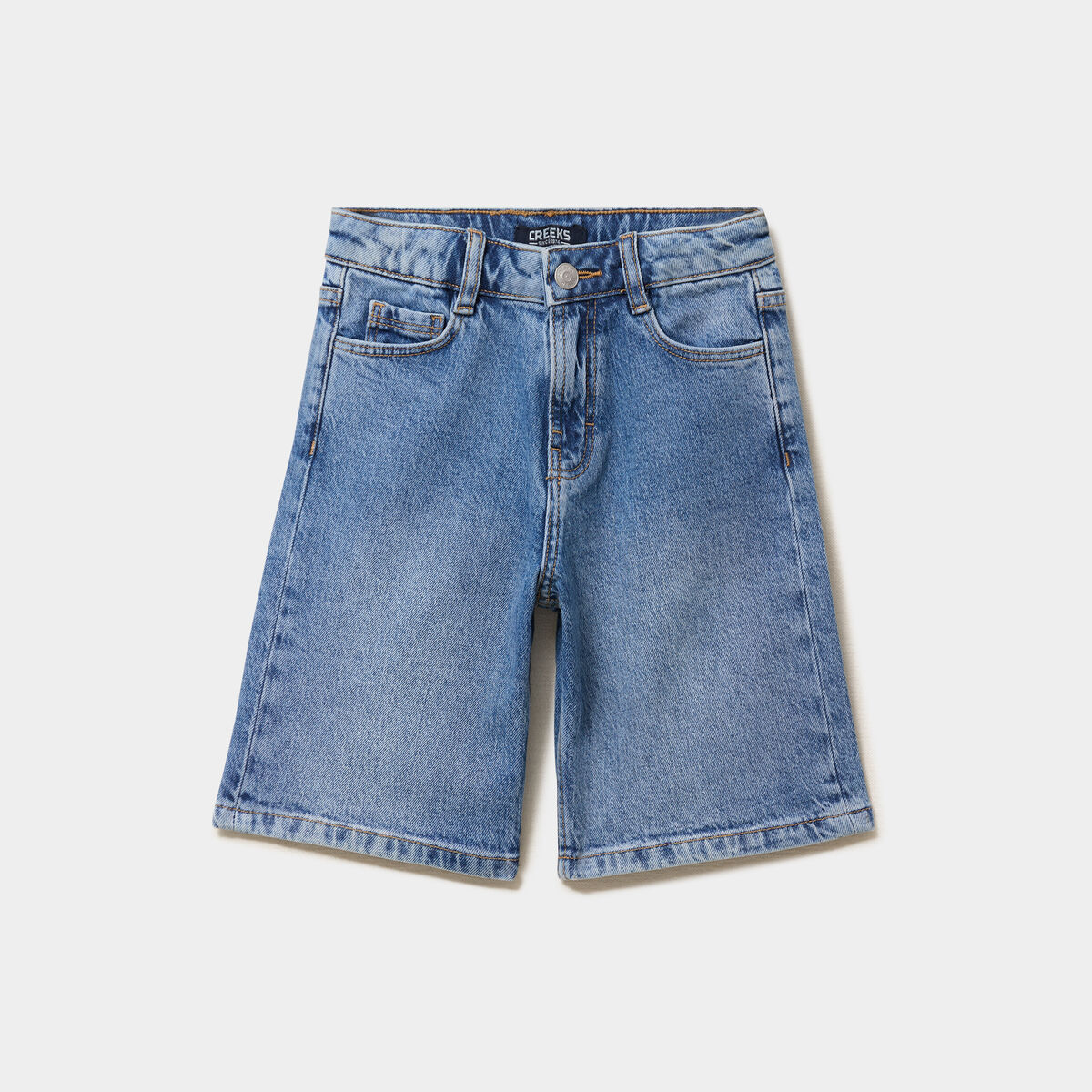 Bermuda short en jean taille ajustable denim double stone fille