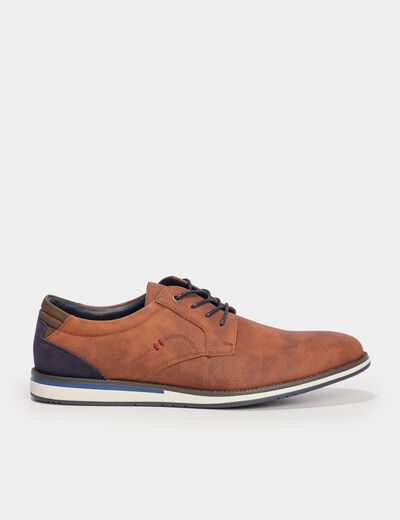 Derbies à lacets marron homme