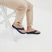 Tongs brides en jean bleu homme