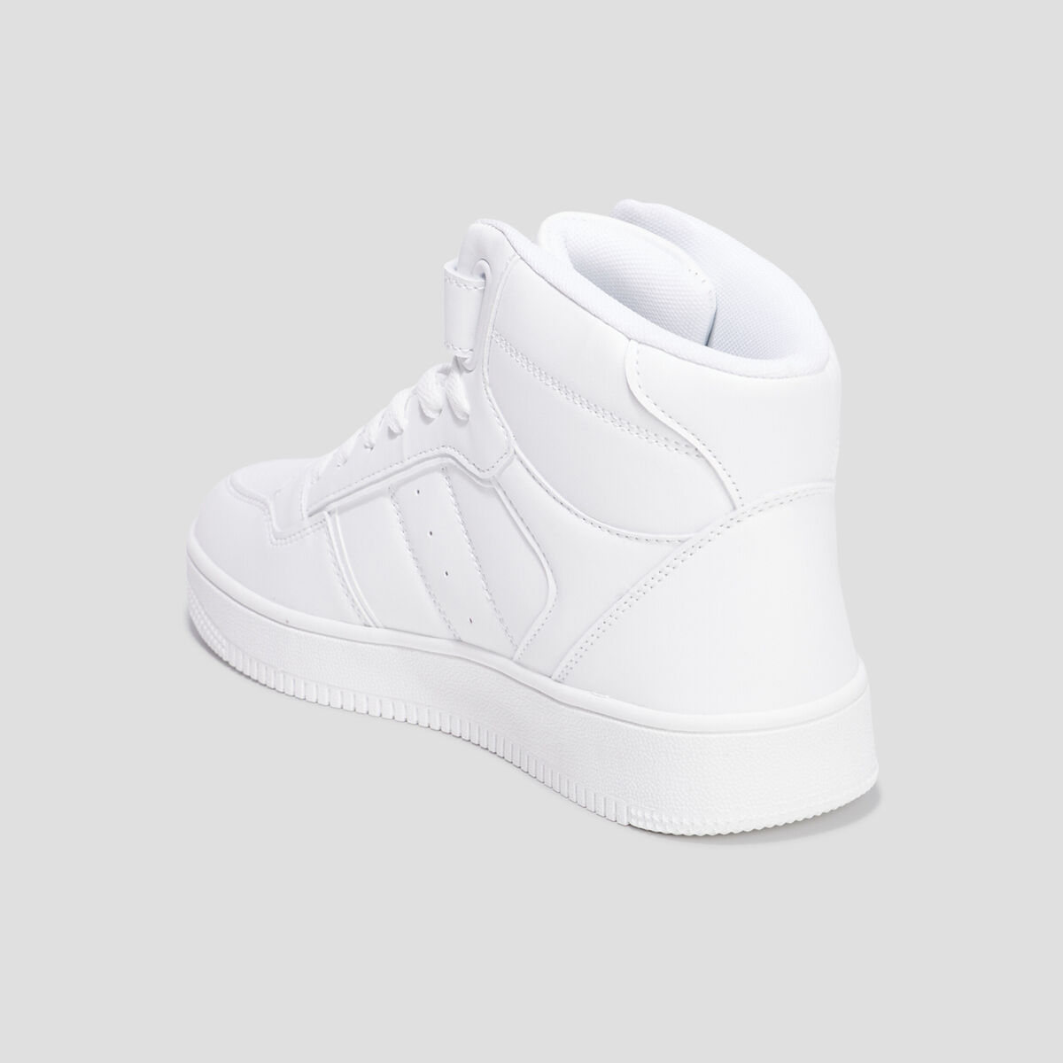 Baskets montantes à scratch Creeks blanc femme