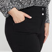 Pantalon skinny taille haute noir femme grande taille