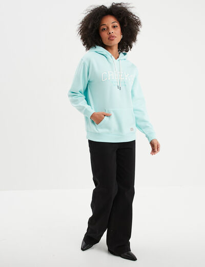 Sweat à capuche hoodie Creeks Original bleu turquoise femme