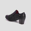 Low-boots confort &agrave; talons pied large noir femme