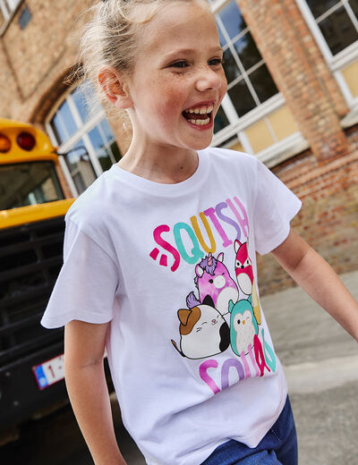 T-shirt manches courtes Squishmallows blanc fille
