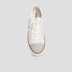 Tennis basses en toile &agrave; lacets blanc homme