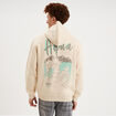 Sweat hoodie molleton Pok&eacute;mon ecru homme