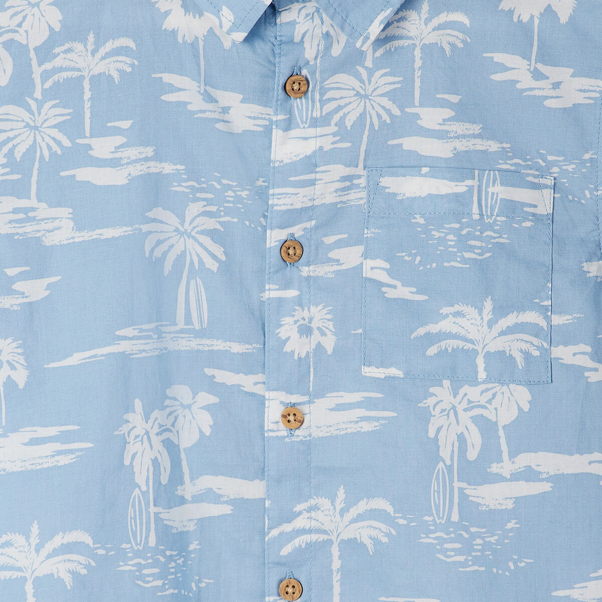 Chemise manches courtes bleu lavande garçon