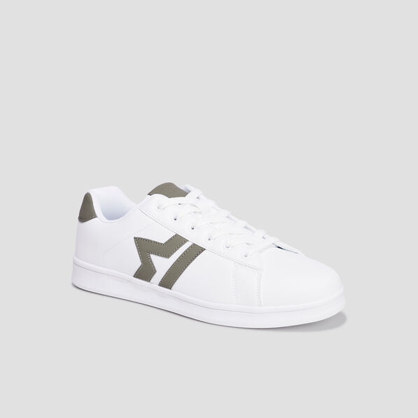 Tennis basses à lacets blanc homme