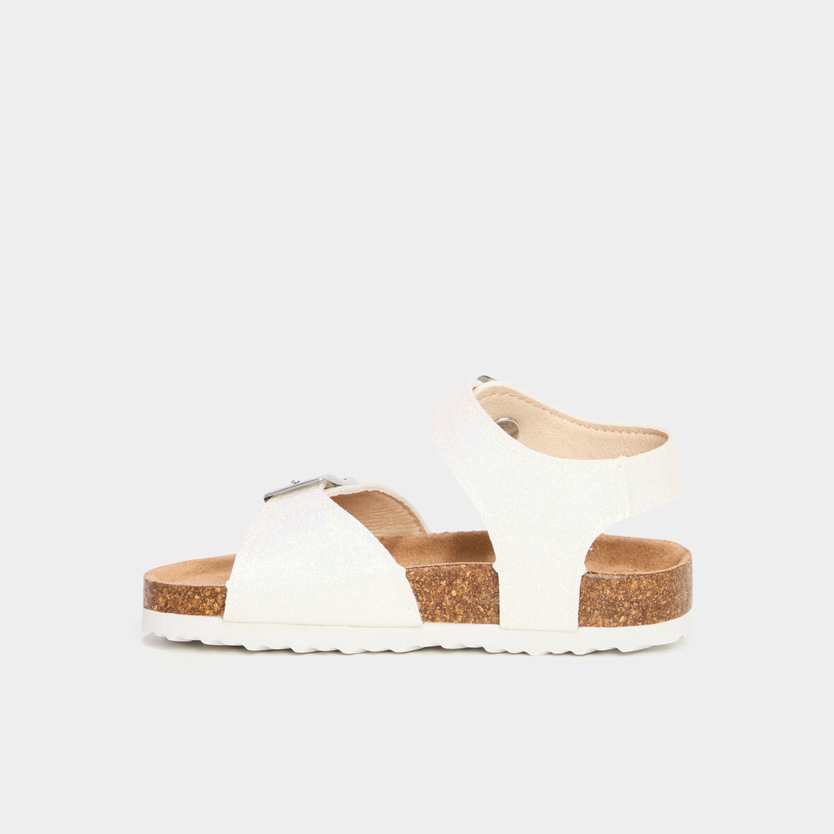 Sandales à boucles plates blanc fille