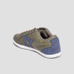 Baskets plates à lacets vert kaki homme
