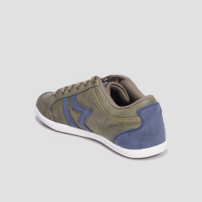 baskets plates a lacets vert kaki homme Baskets plates à lacets vert kaki homme