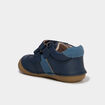 Bottillons &agrave; scratchs en cuir bleu marine b&eacute;b&eacute; gar&ccedil;on