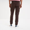 Pantalon cargo slim à coulisse marron foncé homme