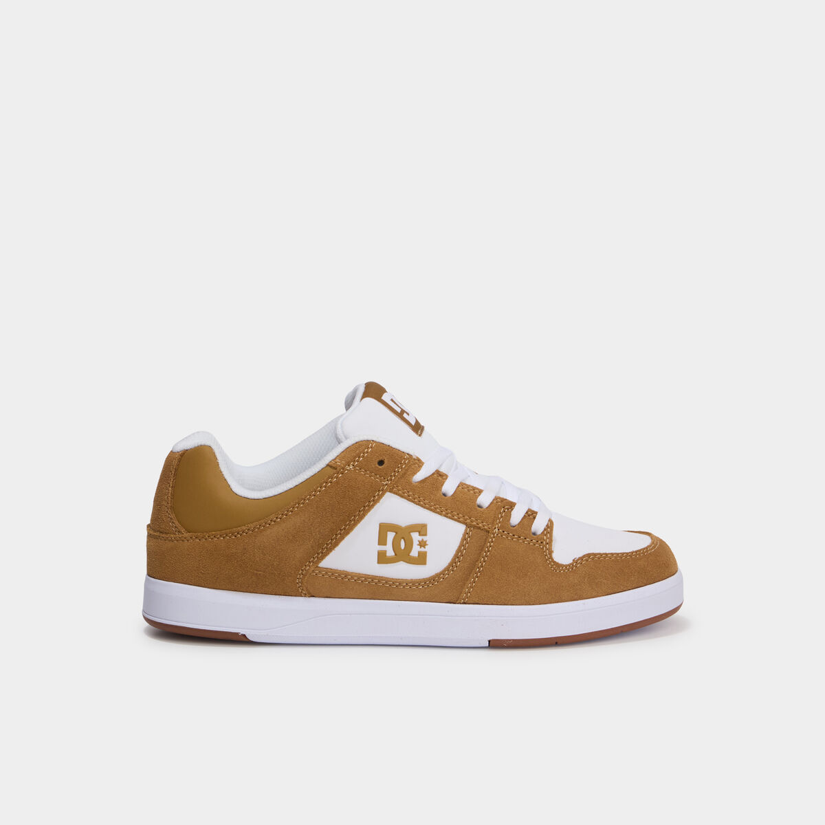Baskets en cuir su&eacute;dine antid&eacute;rapantes marron cognac homme