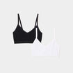 Lot 2 brassières bretelles ajustables noir femme
