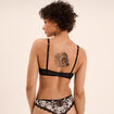 Soutien-gorge corbeille avec dentelle noir femme