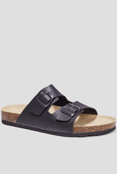 Mules avec boucles Goaleres noir homme