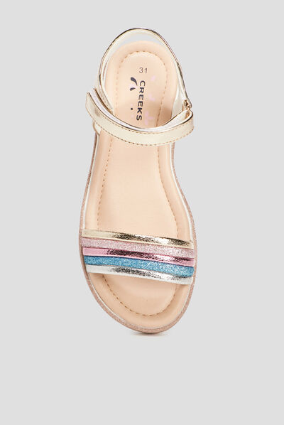 Sandales à paillettes Creeks multicolore fille