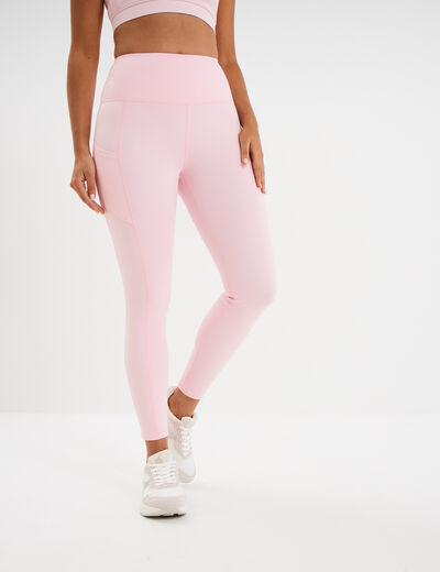 Legging de sport taille haute rose clair femme