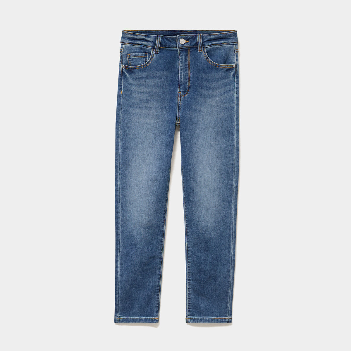 Jean stretch slim 7/8 &egrave;me denim stone femme