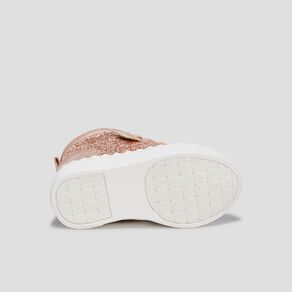 Baskets montantes zippées Creeks rose bébé fille