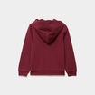 Sweat zipp&eacute; &agrave; capuche droit molleton bordeaux fille