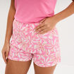 Bas de pyjama short coton rose femme