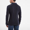 Polo manches longues coton bleu foncé homme