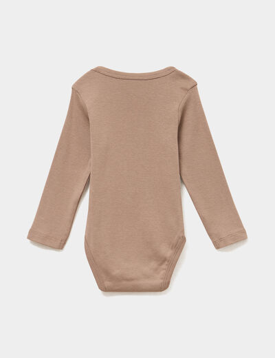 Lot 3 bodies US coton manches longues marron b&eacute;b&eacute;